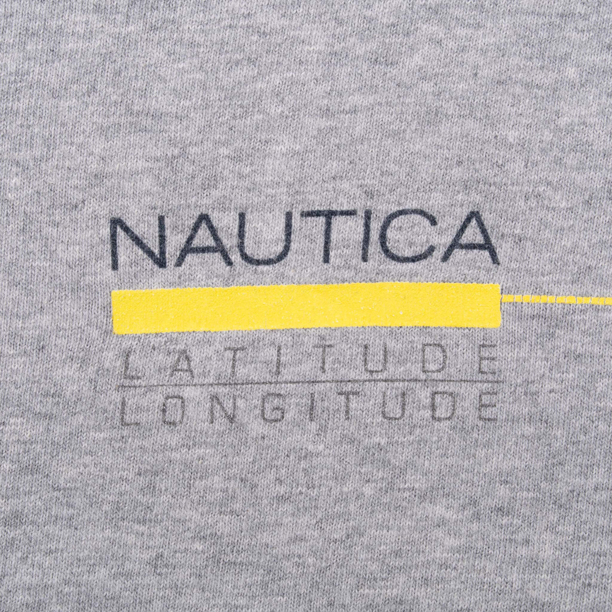Vintage Nautica Jeans Grey Long Sleeve Tee Shirt 1990S Size Large