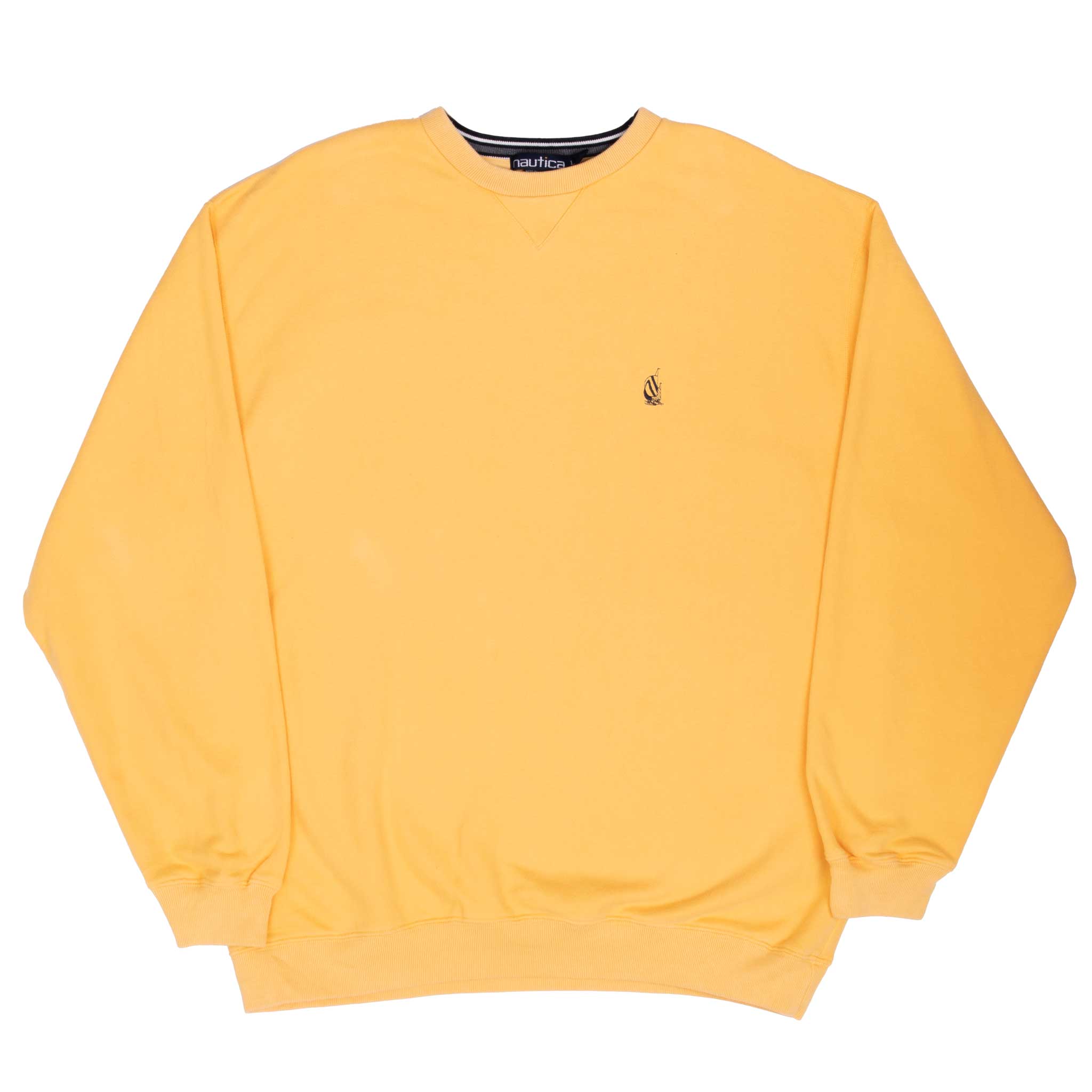 VINTAGE NAUTICA YELLOW SWEATSHIRT 1990S LARGE Vintage rare usa