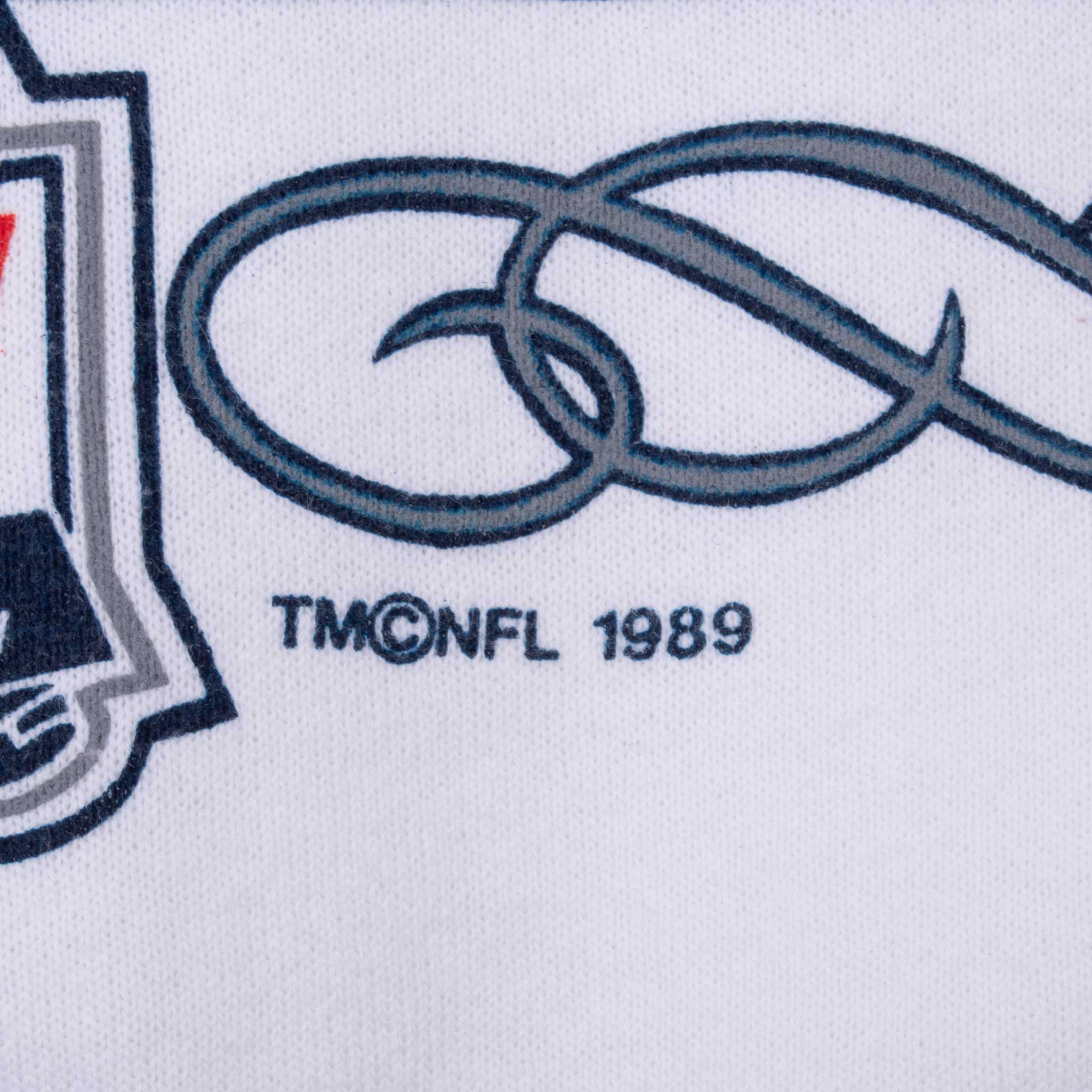 Vintage Nfl Denver Broncos Afc Champions 1989 White Sweatshirt Size Large