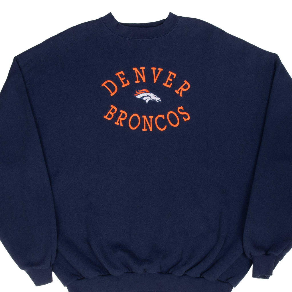 VINTAGE NFL DENVER BRONCOS EMBROIDERED SWEATSHIRT 1990S SIZE XL