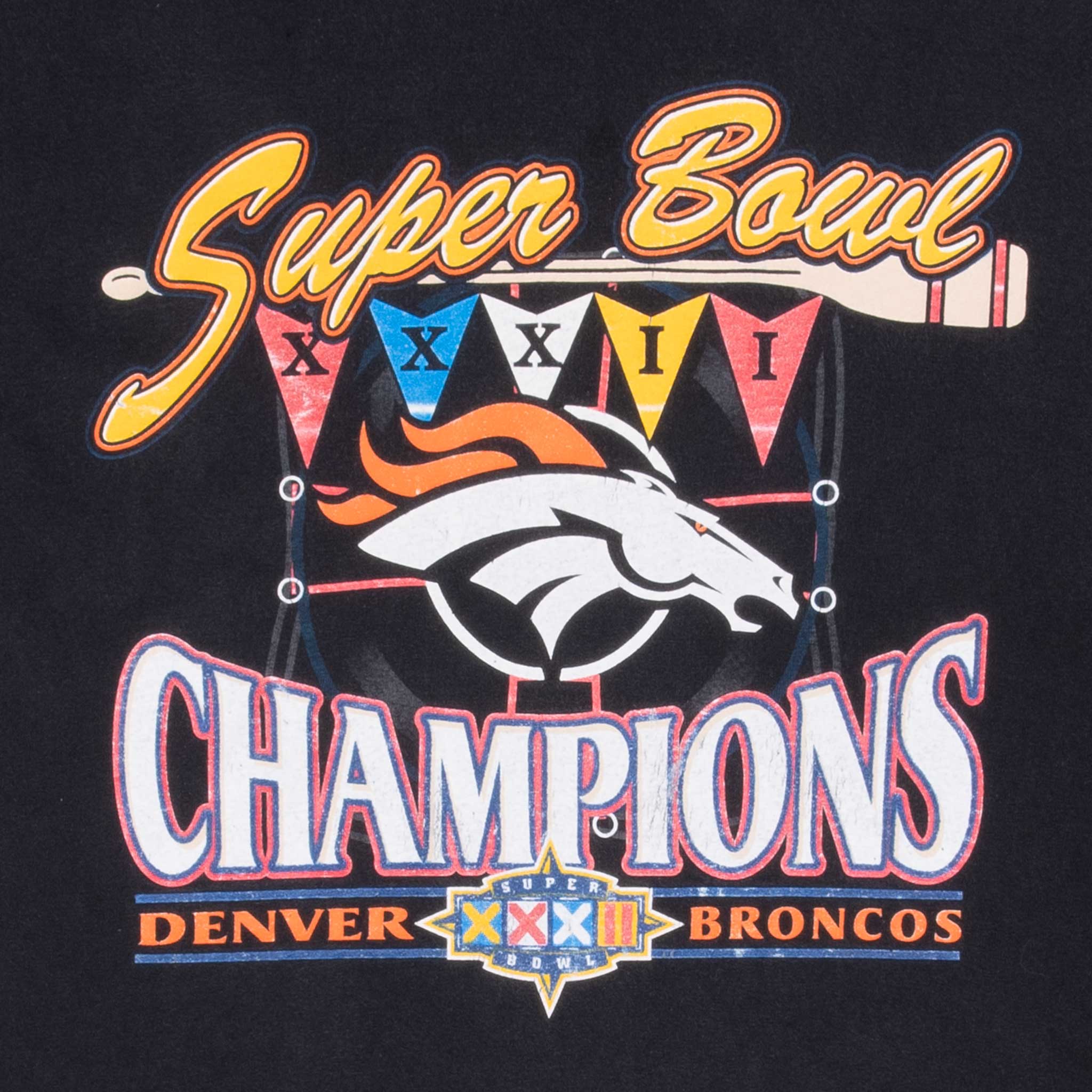 Vintage Nfl Denver Broncos Super Bowl Xxxii Champions 1998 Tee Shirt Size XL