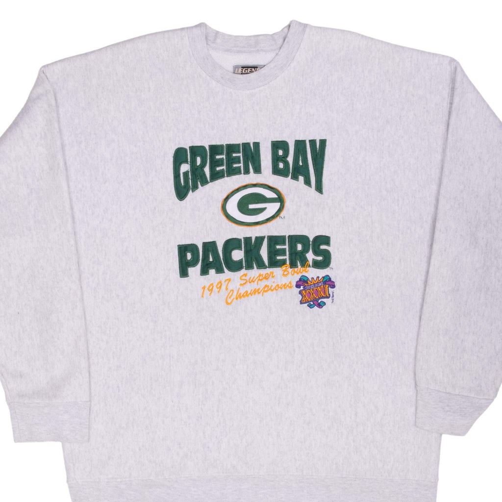 Vintage Nfl Green Bay Packers Super Bowl XXXI Champions 1997 Legends Athletics Sweatshirt Size XL Made In USA