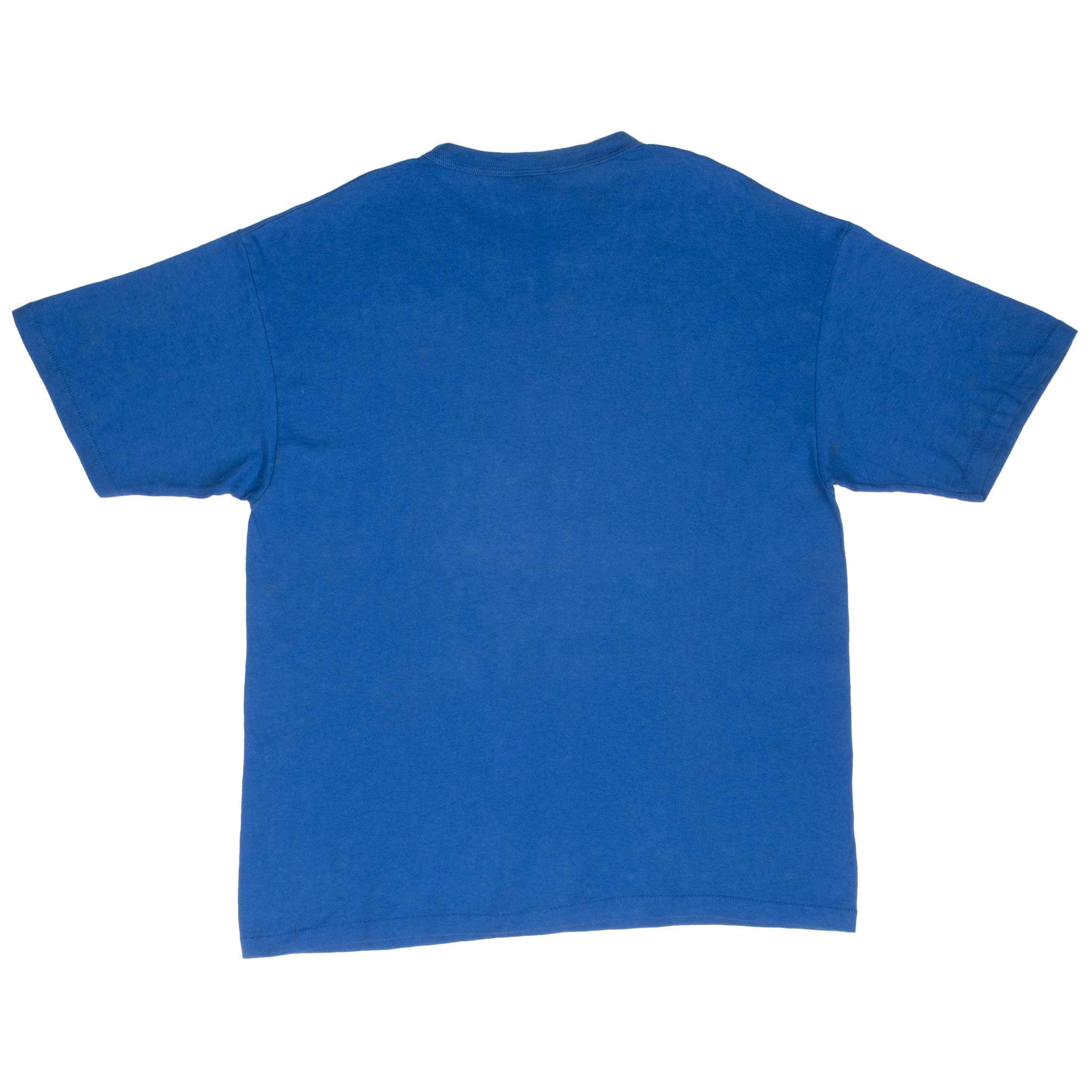 Vintage NFL New York Giants World Champs 1986 Blue Tee Shirt Size Large Made In USA With Single Stitch Sleeves