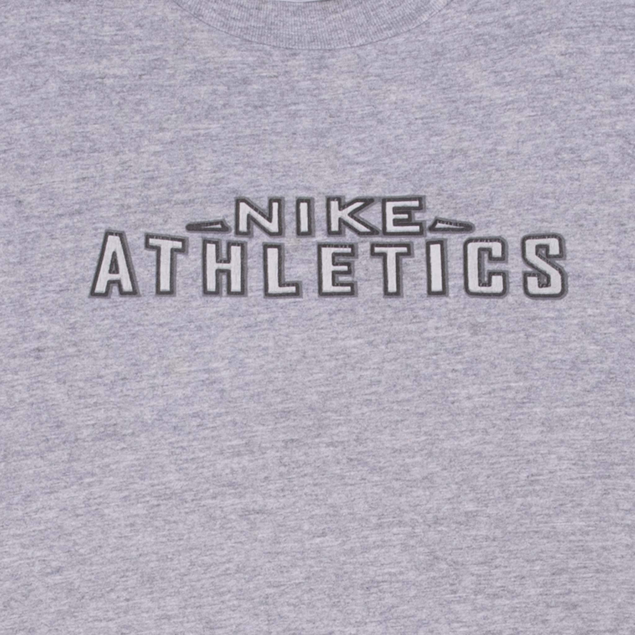 Vintage Nike Athletics 1990S Grey Tee Shirt Size 2XL