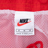 Vintage Nike Big Swoosh Red Swimming Shorts Trunk 1990S Size Medium