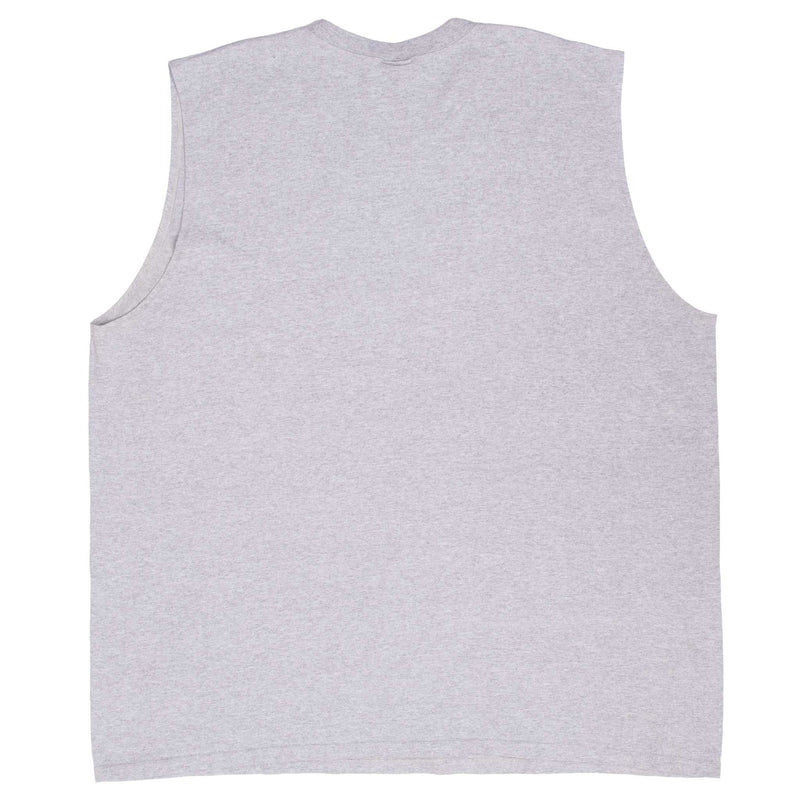 Vintage Nike Center Swoosh Grey Tank Top Tee Shirt 1990S 2XL