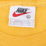 VINTAGE NIKE CLASSIC SWOOSH GREY BLUE TEE SHIRT 1990S SIZE XL MADE IN USA