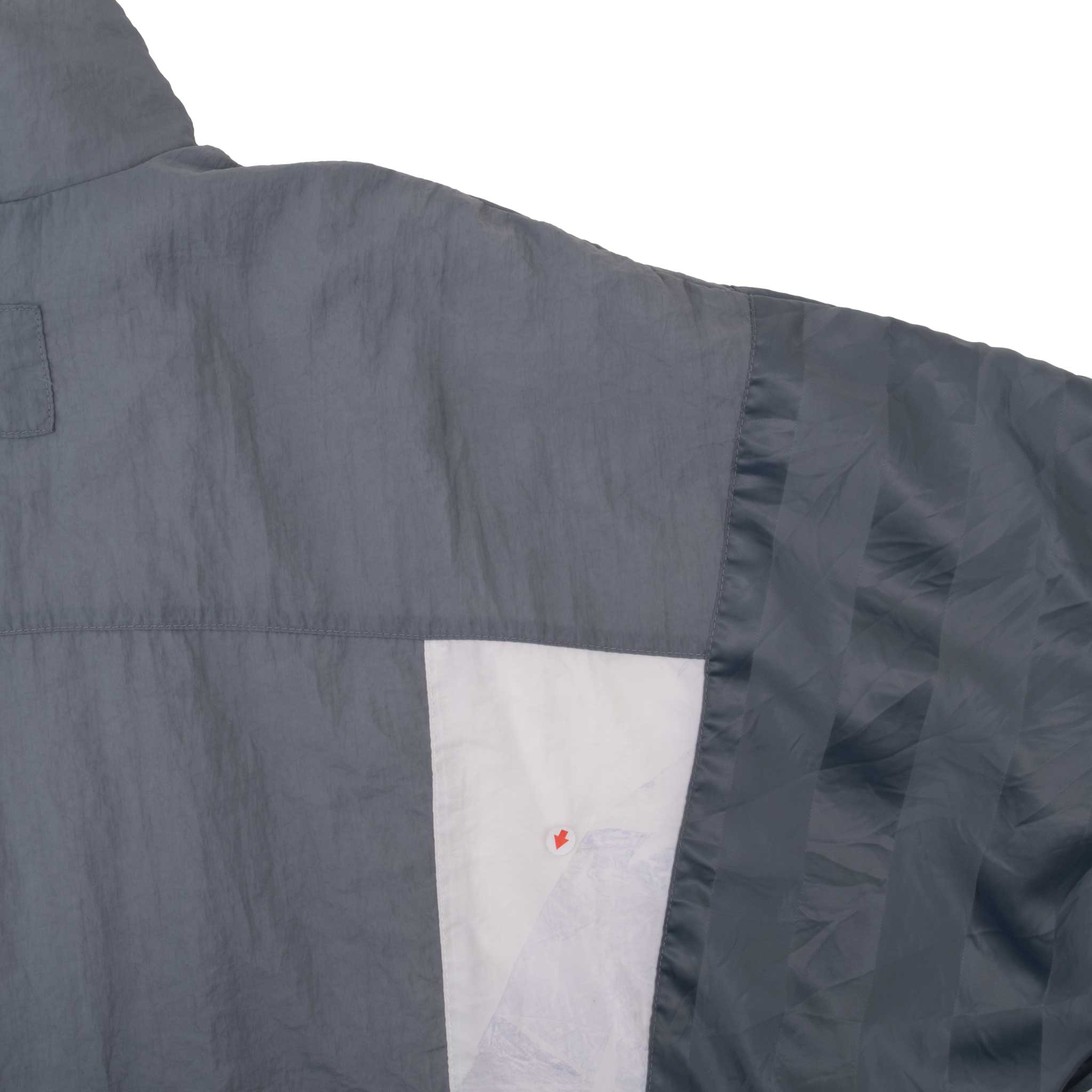 VINTAGE NIKE SWOOSH GREY WINDBREAKER JACKET LATE 1980S SIZE XL