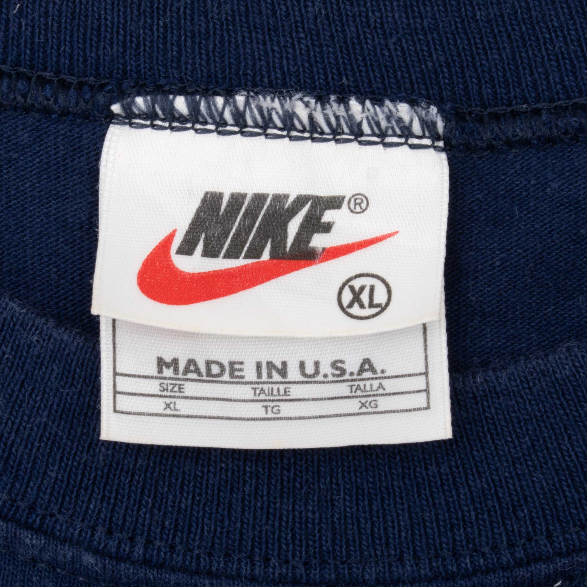 VINTAGE NIKE SWOOSH NAVY BLUE TANK TOP TEE SHIRT 1990S SIZE XL MADE IN USA