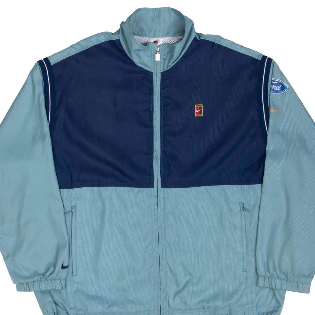Vintage Nike Tennis Australian Open Blue Windbreaker Beige Jacket 1990S Size XL