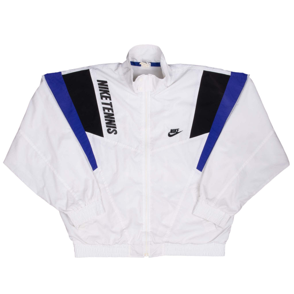 VINTAGE NIKE TENNIS WHITE WINDBREAKER JACKET 1990S LARGE Vintage rare usa