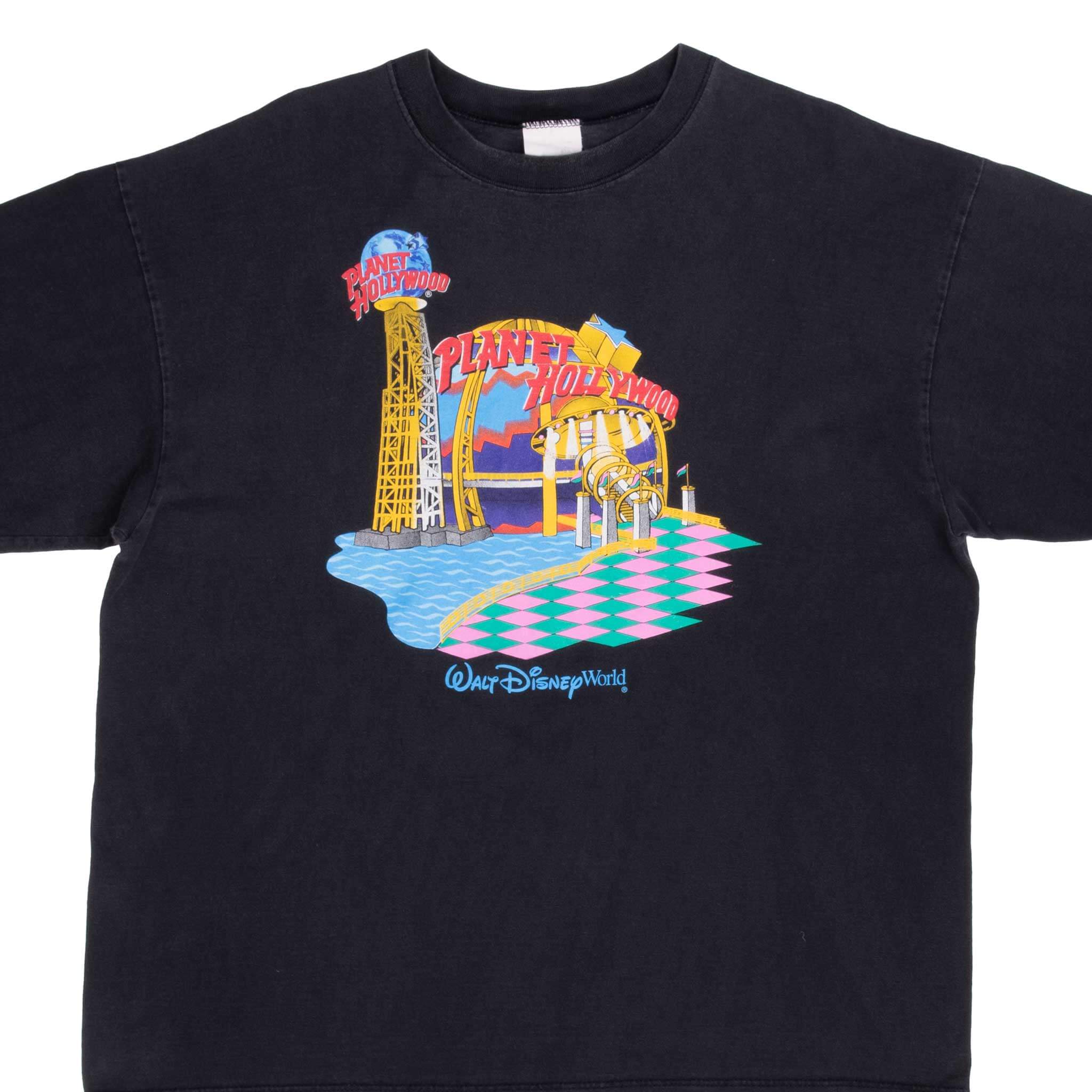 Vintage Planet Hollywood Disney World 1991 Tee Shirt Size XL Made In Usa