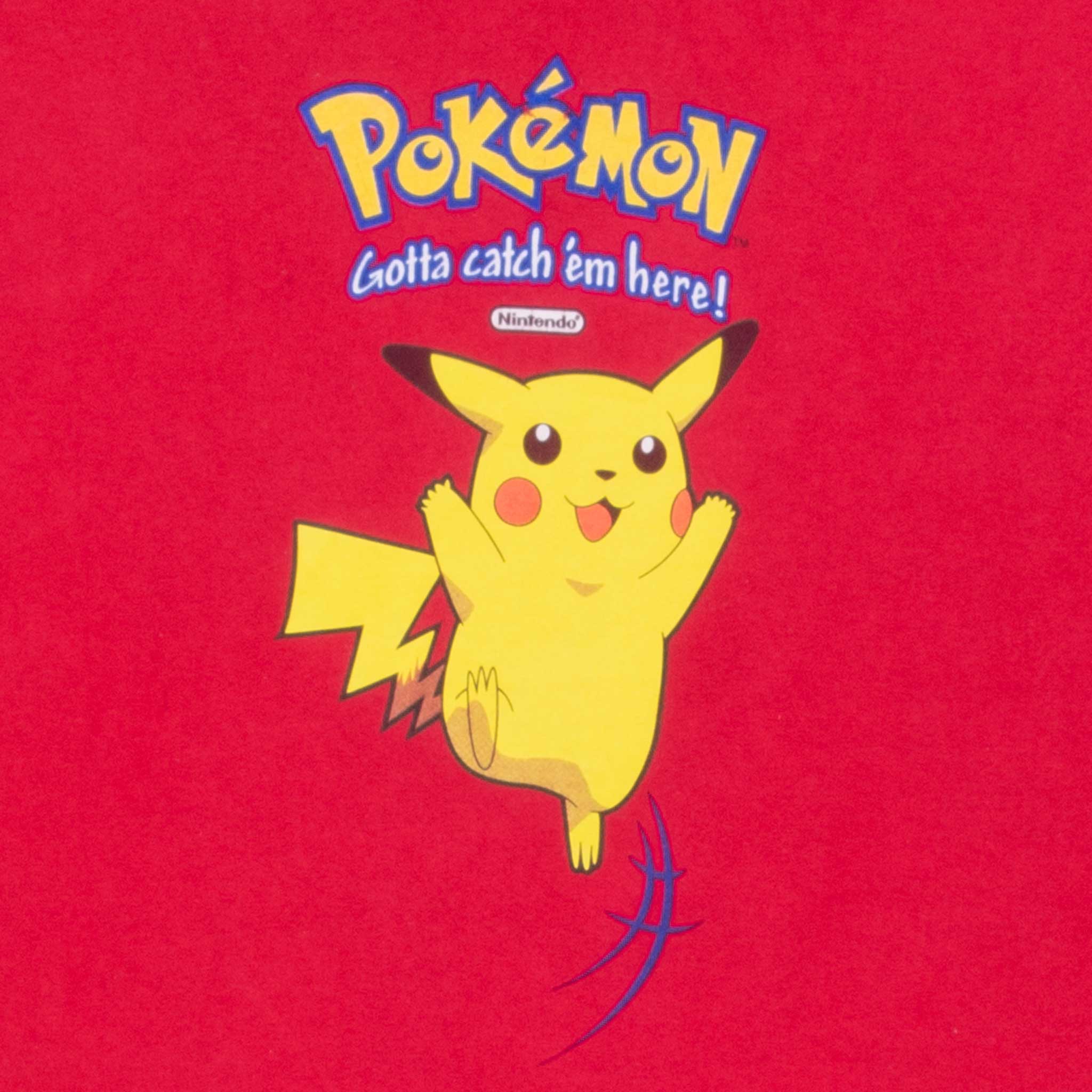 VINTAGE POKEMON X BURGER KING PIKACHU 1990S TEE SHIRT SIZE