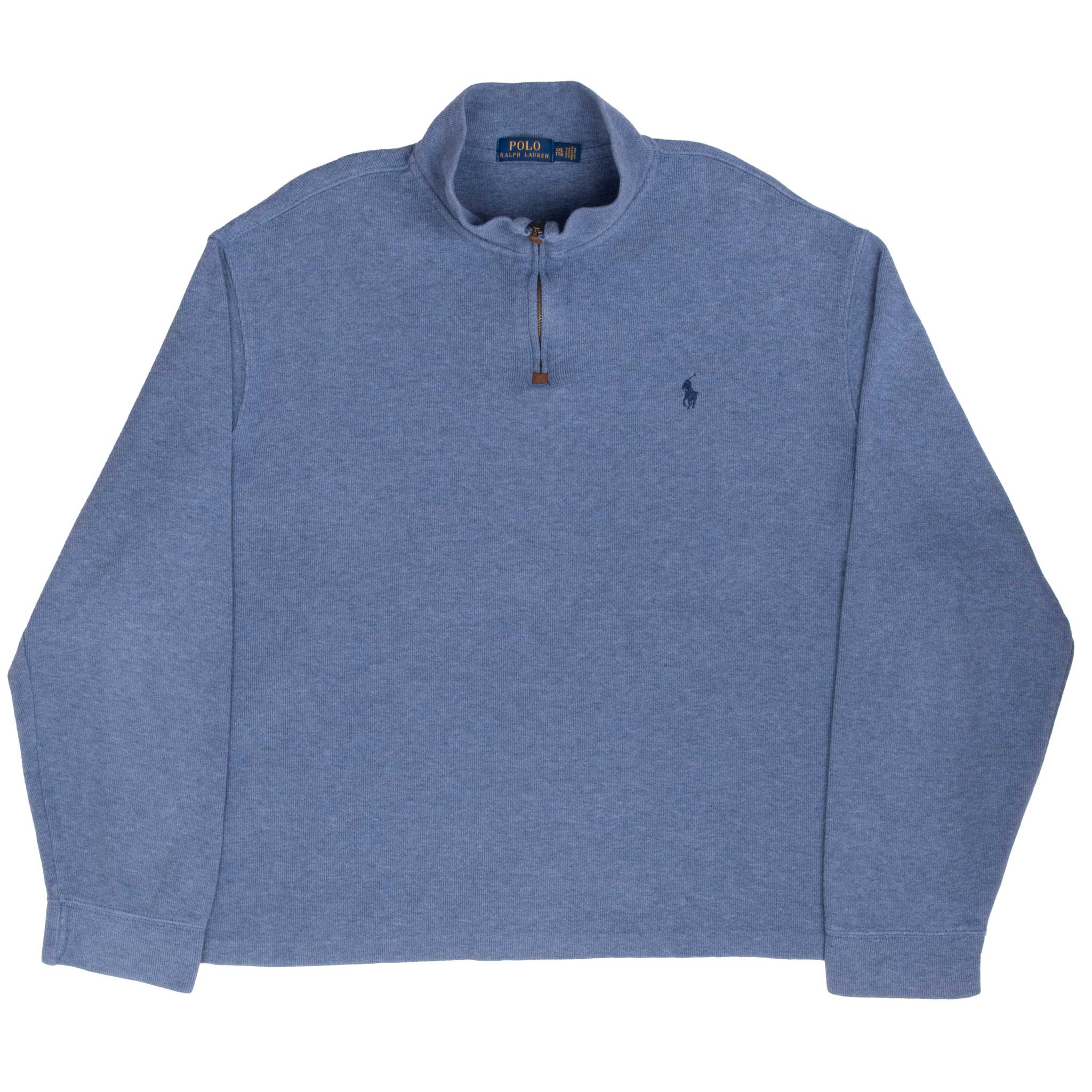 VINTAGE POLO RALPH LAUREN BLUE QUARTER 1 4 ZIP SWEATER SIZE 2XL Vintage rare usa