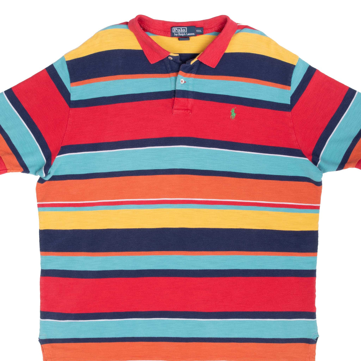 VINTAGE POLO RALPH LAUREN MULTICOLOR POLO SHIRT SIZE 2XL