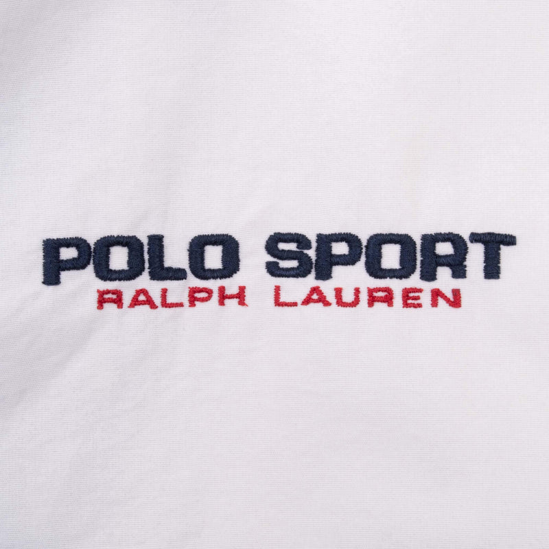 Vintage Polo Sport Ralph Lauren White Windbreaker Jacket 1990S Size Large