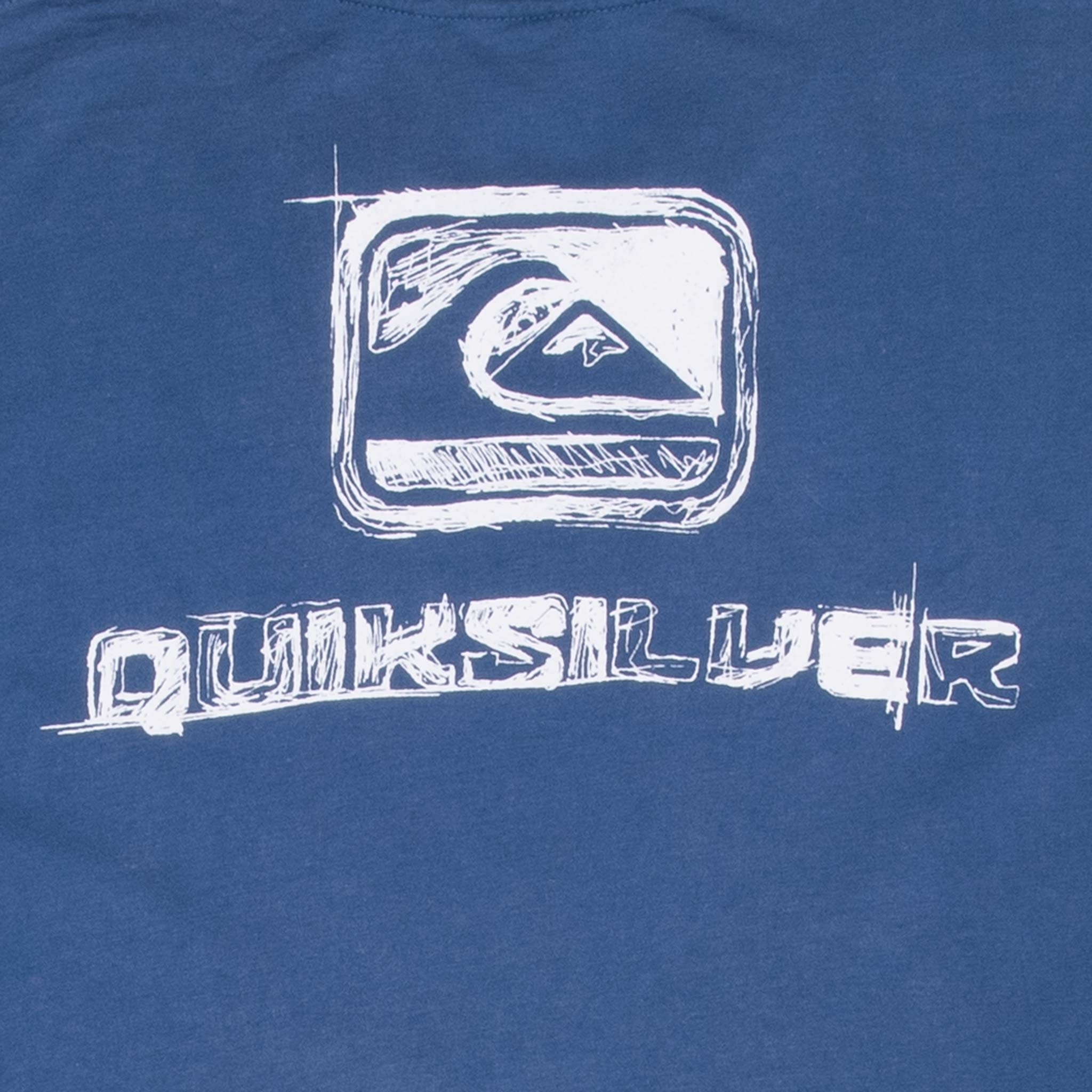 Vintage Quicksilver Pro Surf Blue Tee Shirt 2000S Size Large