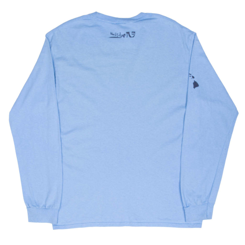 Vintage Quicksilver Hawaii Blue Long Sleeve Surf Tee Shirt 2000S Size Medium