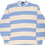 Vintage Ralph Lauren Blue And Yellow Striped Rugby Polo Shirt 1990S Size Large