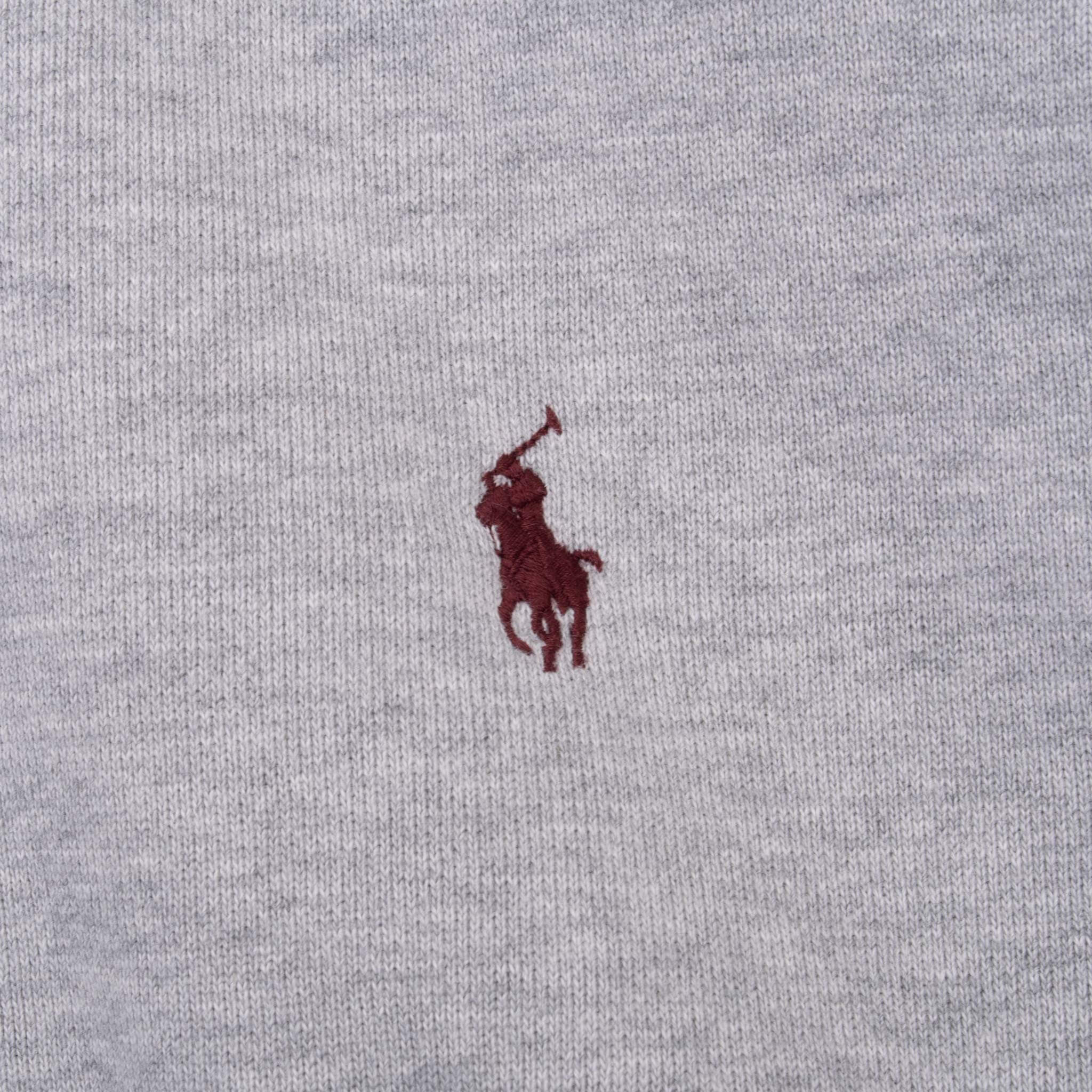 Vintage Ralph Lauren Full Zip Classic Grey Hoodie Sweatshirt 1990S Size Medium