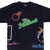 Vintage The Hundreds All Over Print 2000S Black Tee Shirt Size Medium