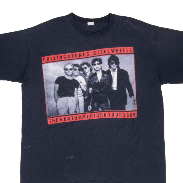 Vintage The Rolling Stones North American Tour 1989 Tee Shirt Size XL Made In Usa