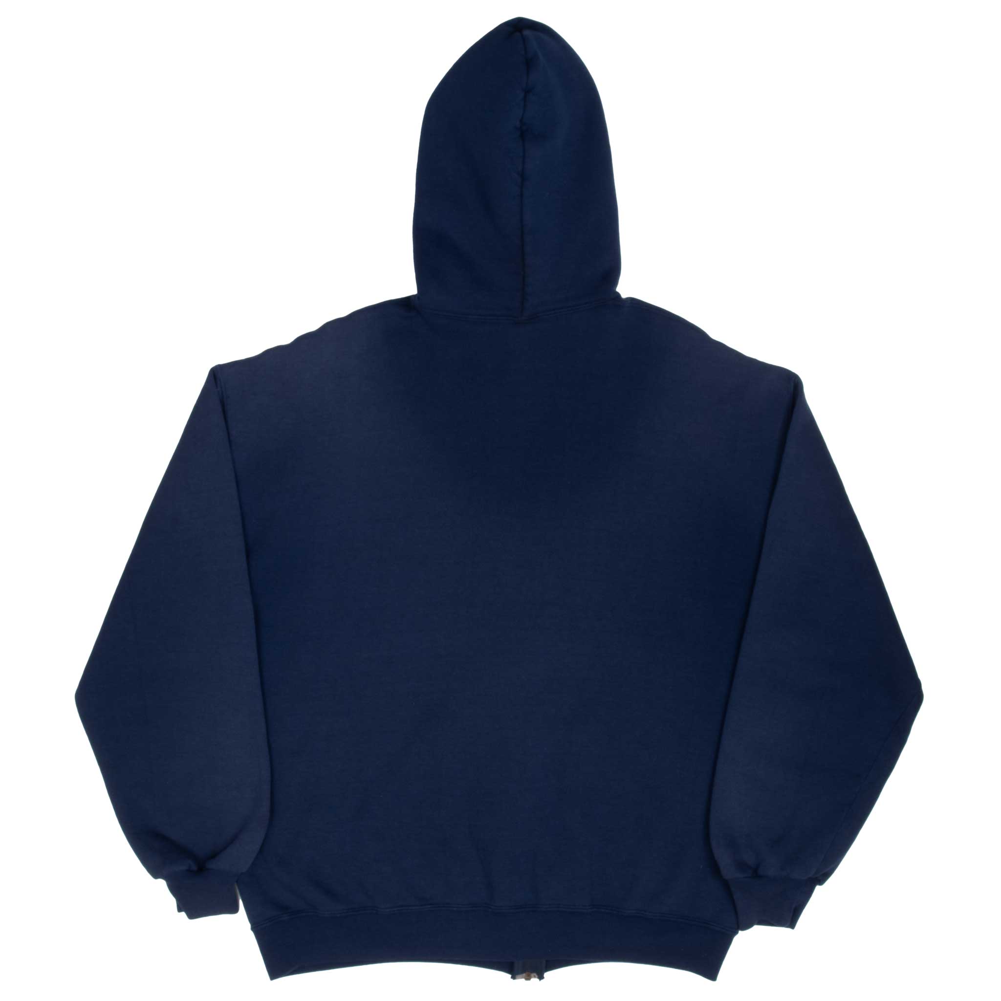 Vintage Ucla Blue Full Zip Russell Hoodie Sweatshirt 1990S Size XL Made In Usa