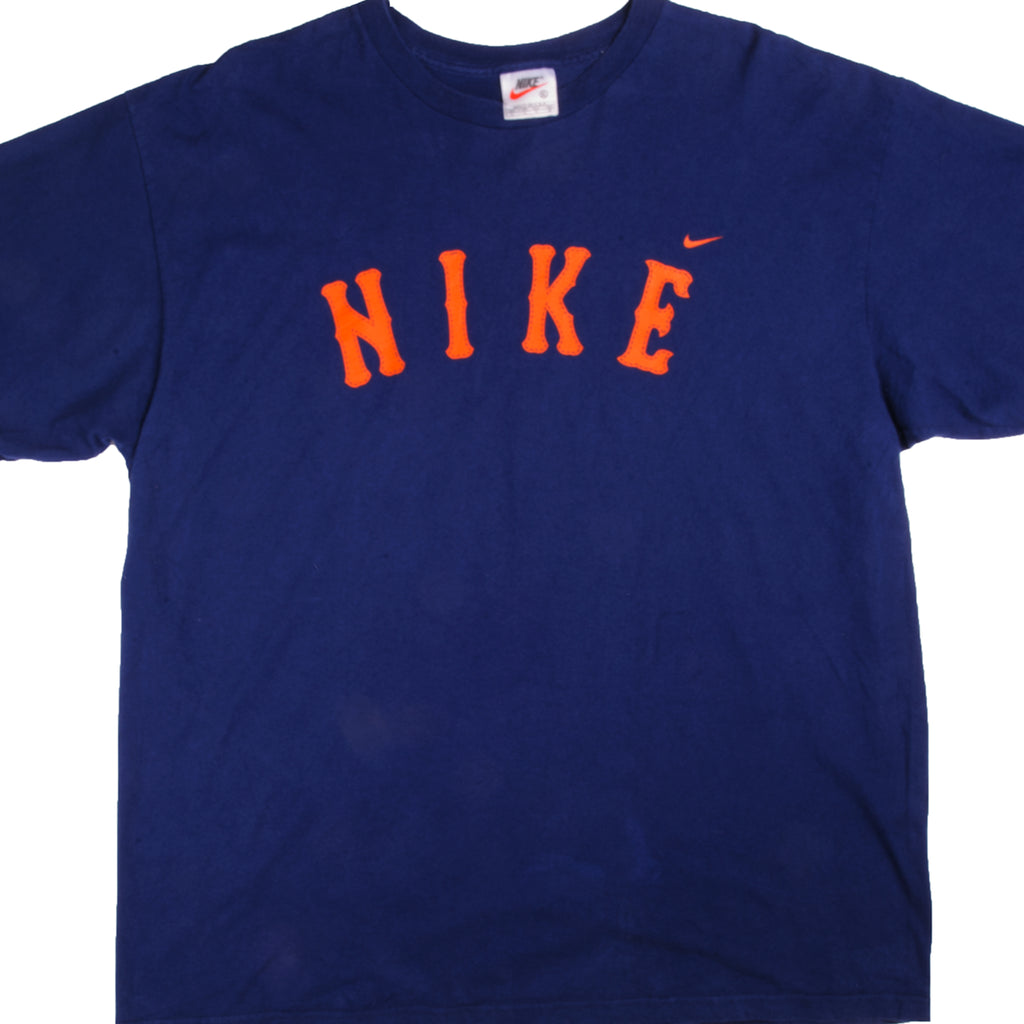 Vintage Blue Red Sox Nike Tee Shirt Late 1990s Size 2Xlarge Made In USA.    