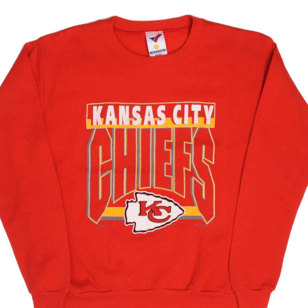 SUDADERA VINTAGE NFL KANSAS CITY CHIEFS PEQUEÑA 1992 FABRICADA EN EE. UU.