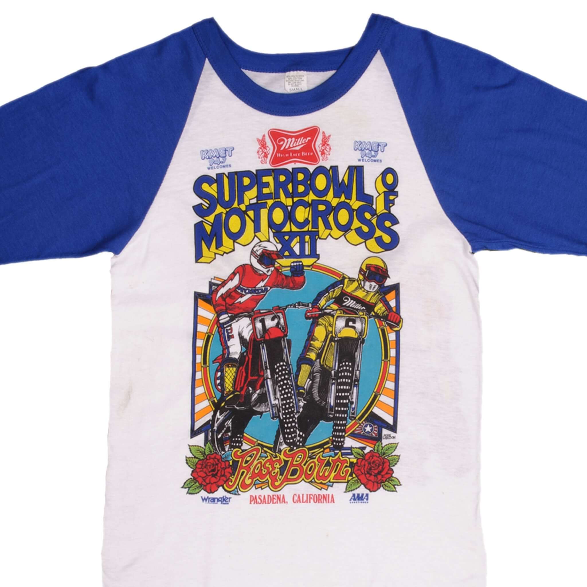 Vintage AMA Superbowl Of Motocross August 6, 1983 At The Rosebowl Passadena, California Tee Shirt Size XS