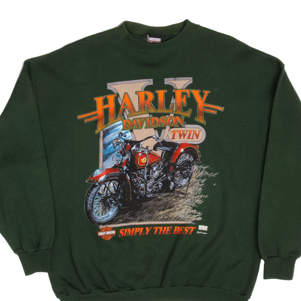 Vintage Harley Davidson Twin Simple The Best Sweatshirt Size Large 1990S Made In USA