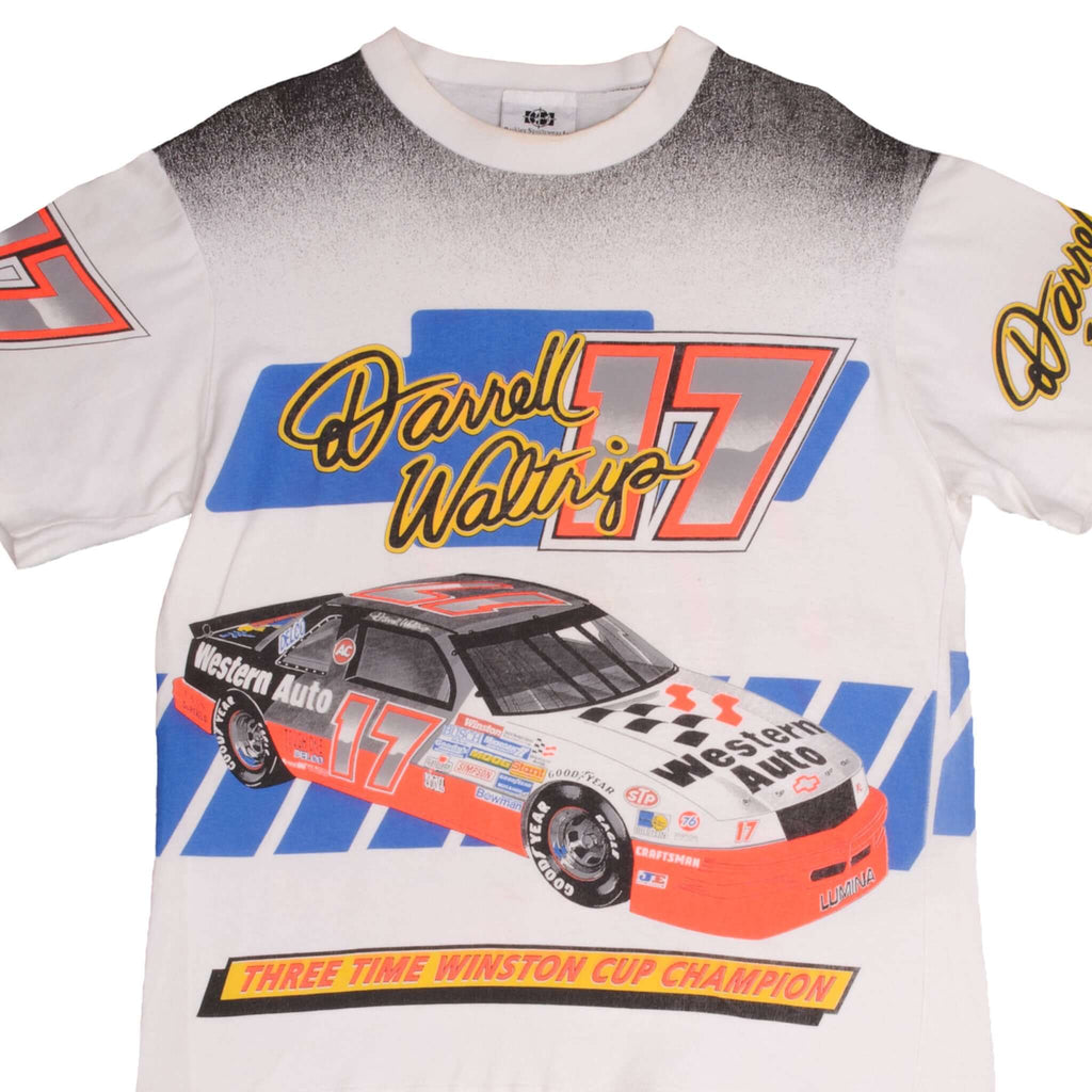 Vintage Nascar Darrell Waltrip #17 Three Time Winston Cup Champion 1992 Tee Shirt Size Large Made In USA