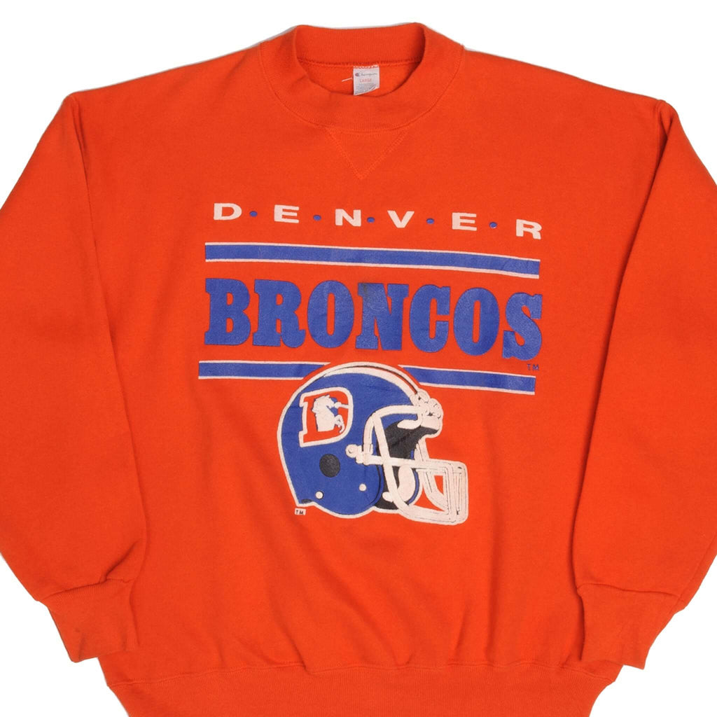 Vintage Champion NFL Denver Broncos Sweatshirt 1980S Large Made Usa