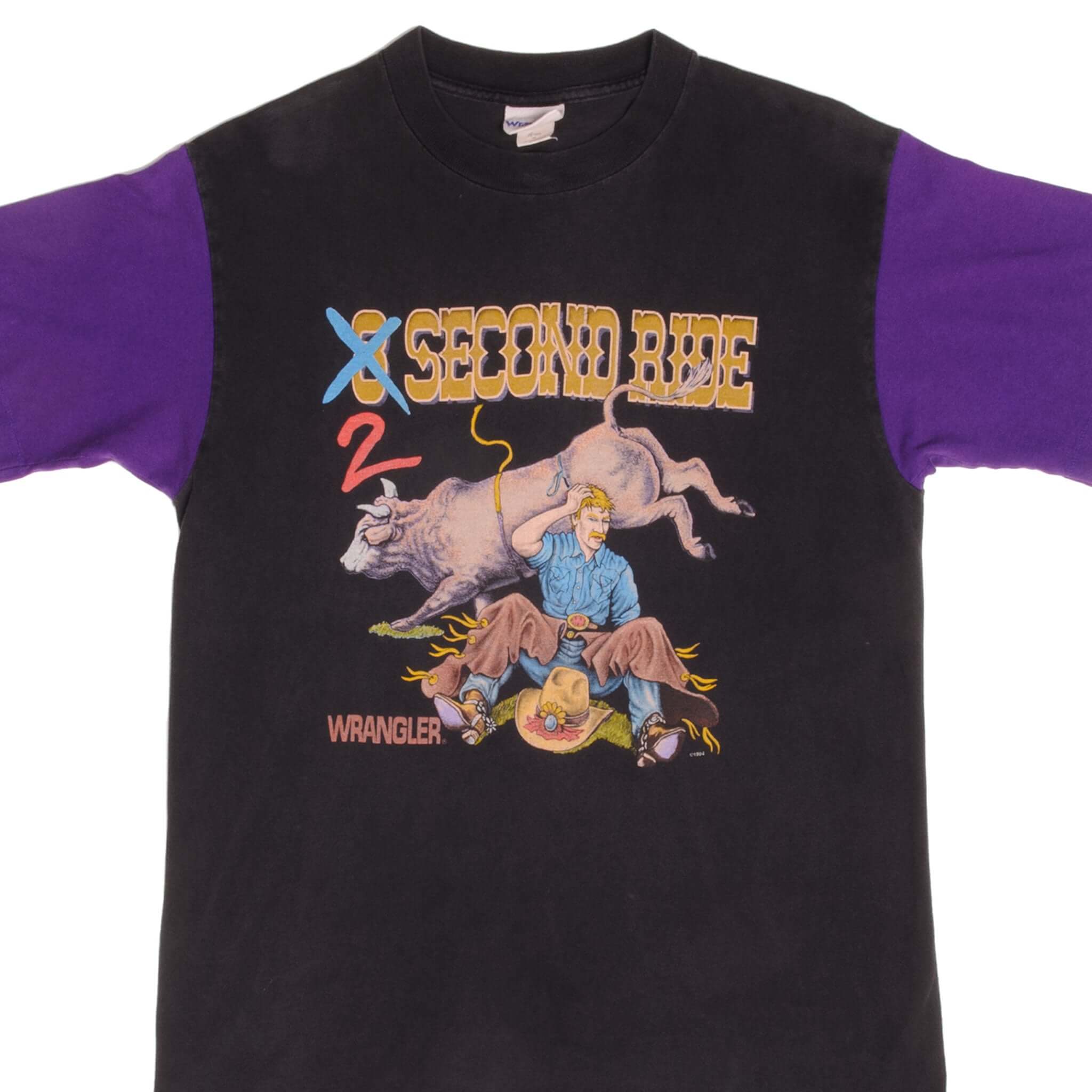 Vintage Wrangler 1994 Tee Shirt Size Medium Made In USA With Single Stitch Sleeves