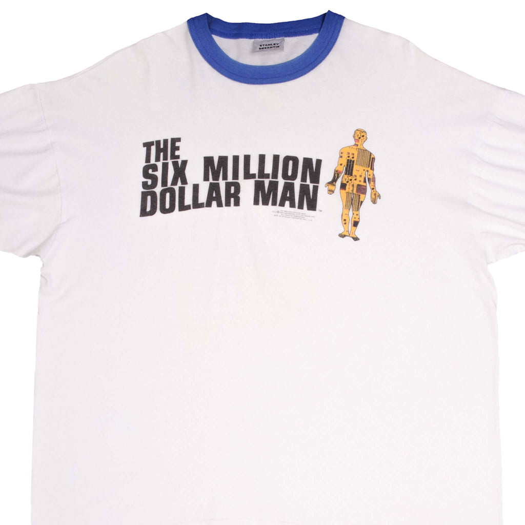 Vintage The Six Million Dollar Man Universal Studio City 1995 Tee Shirt Size XL Made In Usa