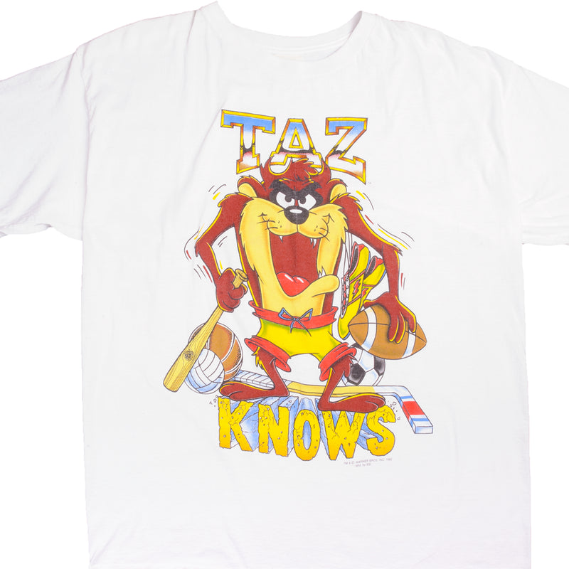VINTAGE TAZ LOONEY TUNES  TEE SHIRT 1990 SIZE XL MADE IN USA