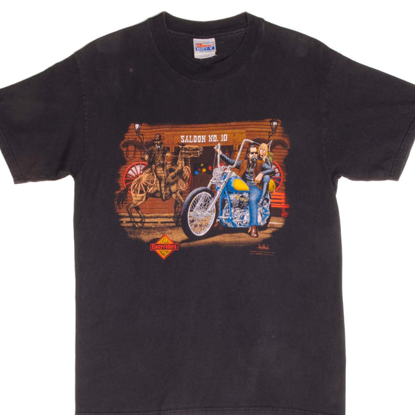 VINTAGE EASY RIDERS TEE SHIRT 1990s SIZE MEDIUM