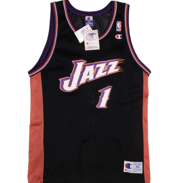 Vintage Champion Nba Utah Jazz Jersey 1990S Size Large 44 Deadstock With Tags