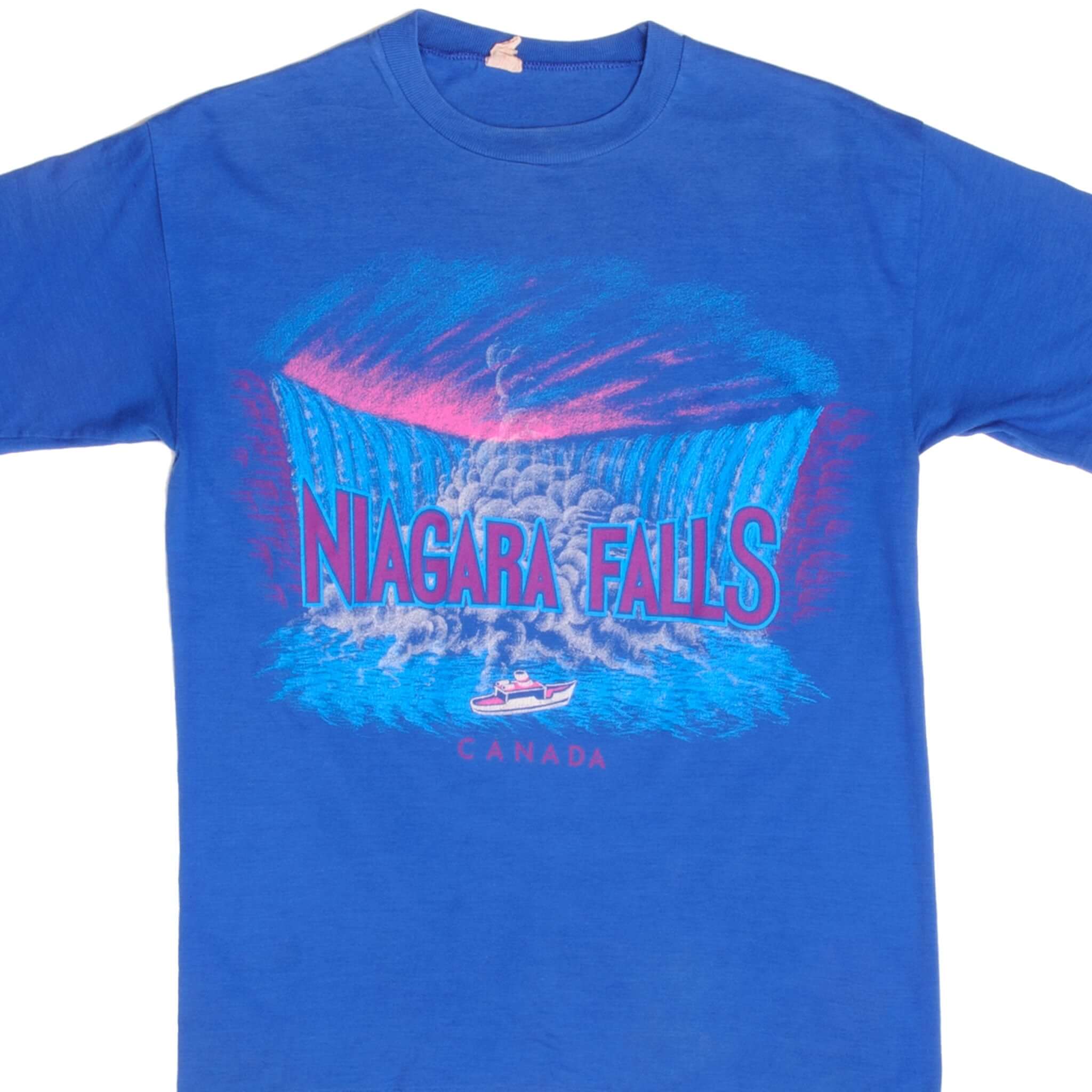 Vintage Niagara Falls Canada Souvenir Tee Shirt 90S Size Small Made In Canada