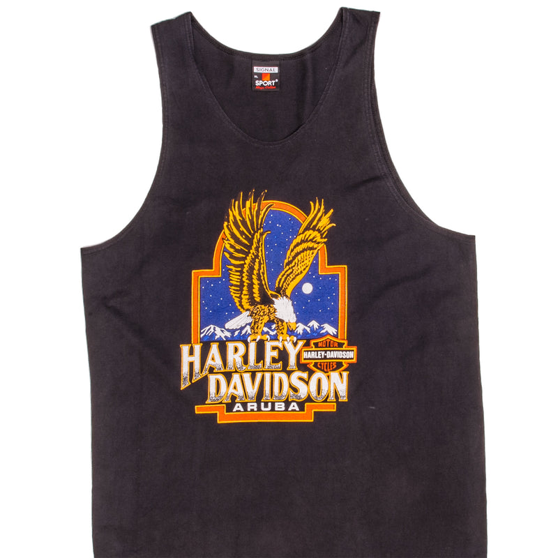 Vintage Harley Davidson Aruba Tank Top Tee Shirt Size XL Made In USA