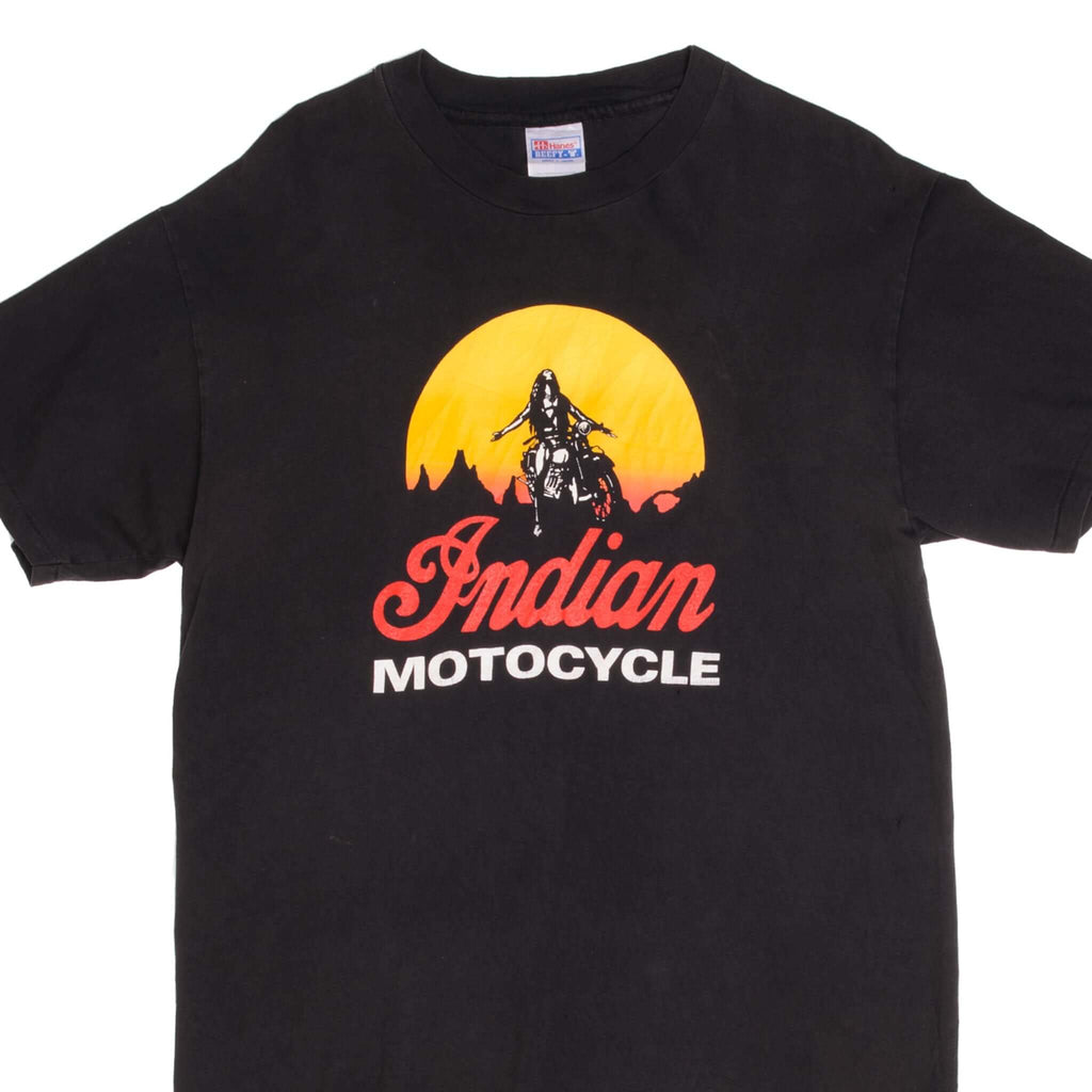 Vintage Indian Motocycle Kiwi Indian Parts Tee Shirt 1990S Size Large With Single Stitch Sleeves