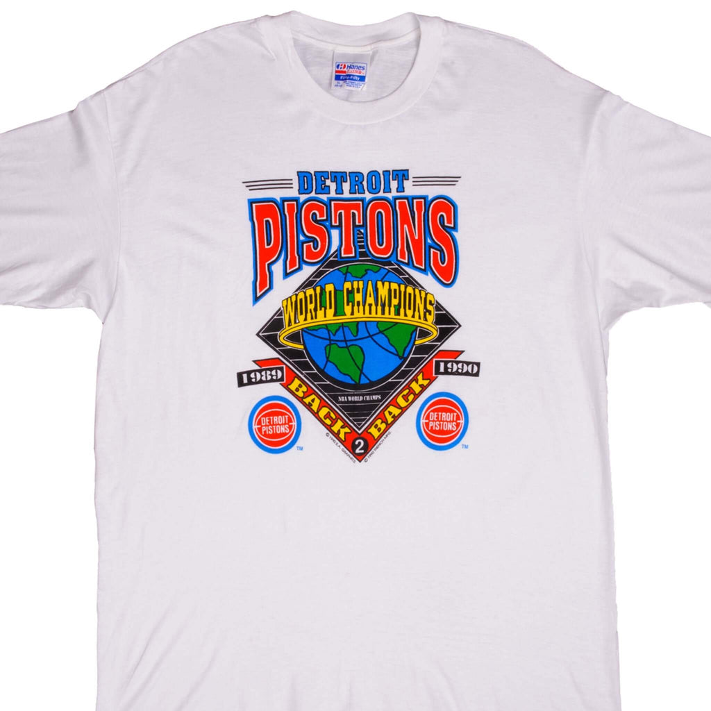 Sports / College Vintage NBA Detroit Pistons World Champions Tee Shirt 1990 Size XL Made in USA