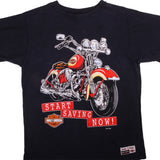 Vintage Harley Davidson Start Saving Now Tee Shirt 1998 Size M