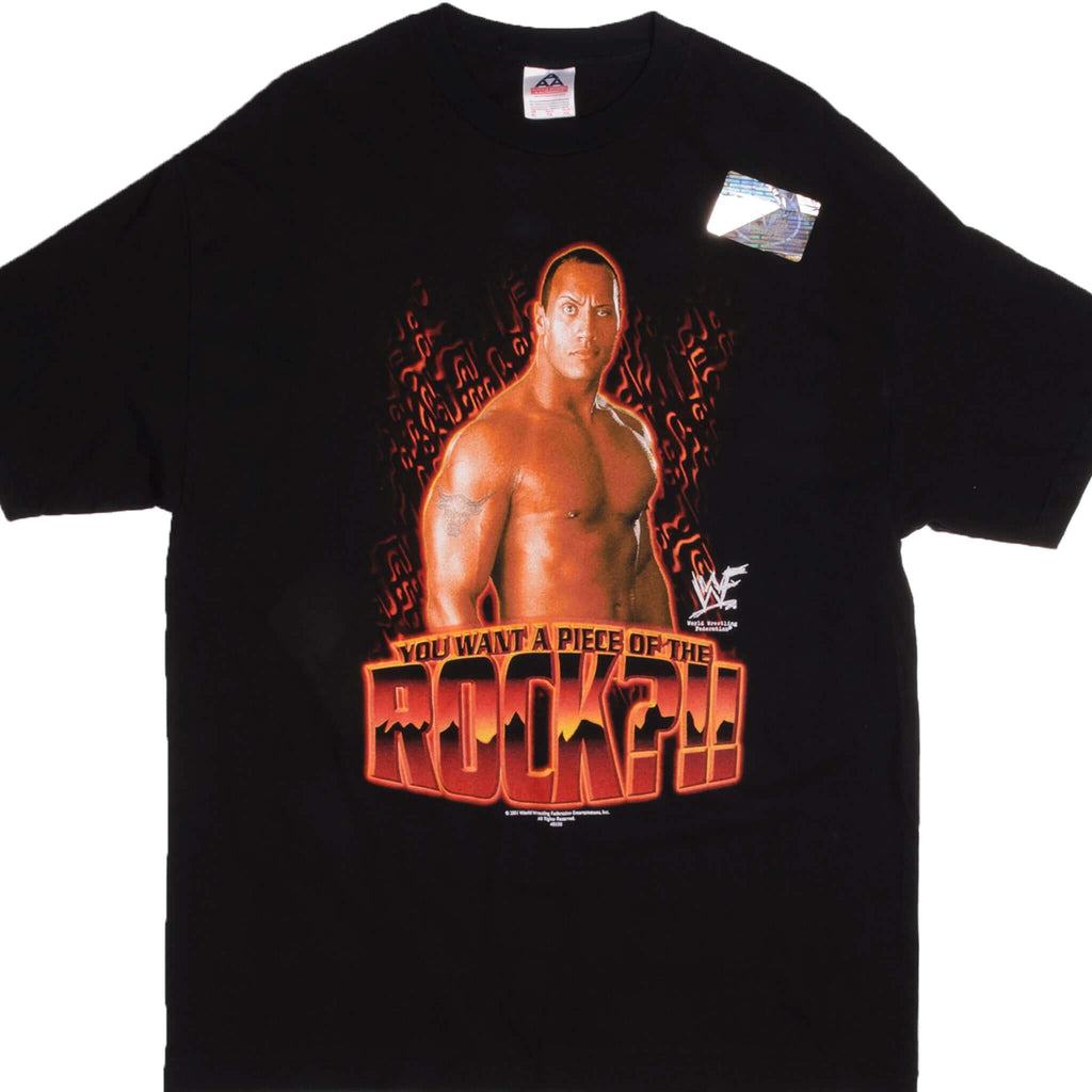 Vintage World Wrestling Entertainment World Wrestling Federation The Rock 2001 Tee Shirt Size X-Large. Deadstock