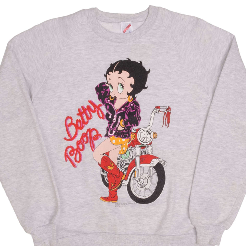 VINTAGE BETTY BOOP BIKER SWEATSHIRT 1994 SIZE LARGE MADE IN USA