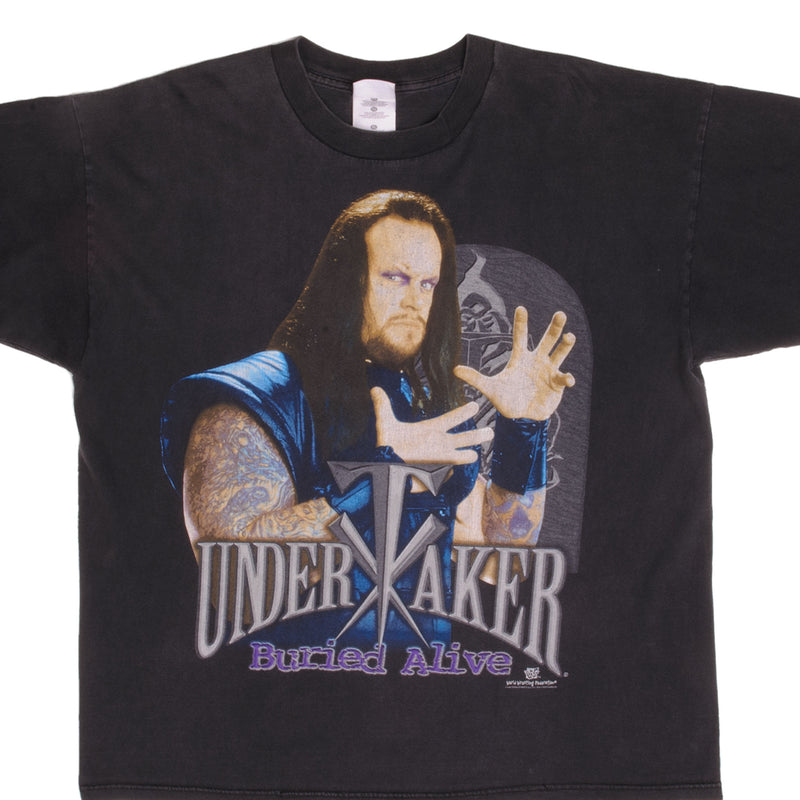 Vintage Wwf The Undertaker Burried Alive Tee Shirt 1998 Size XL 
