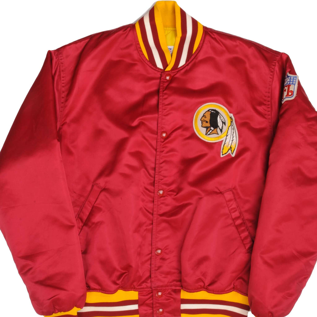 VINTAGE NFL WASHINGTON REDSKINS SATIN STARTER PROLINE JACKET 90S LARGE