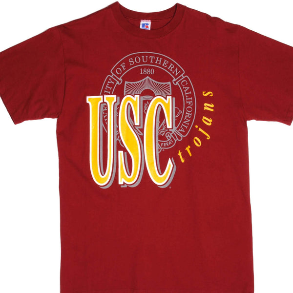 VINTAGE USC TROJANS TEE SHIRT 1990s SIZE LARGE MADE IN USA