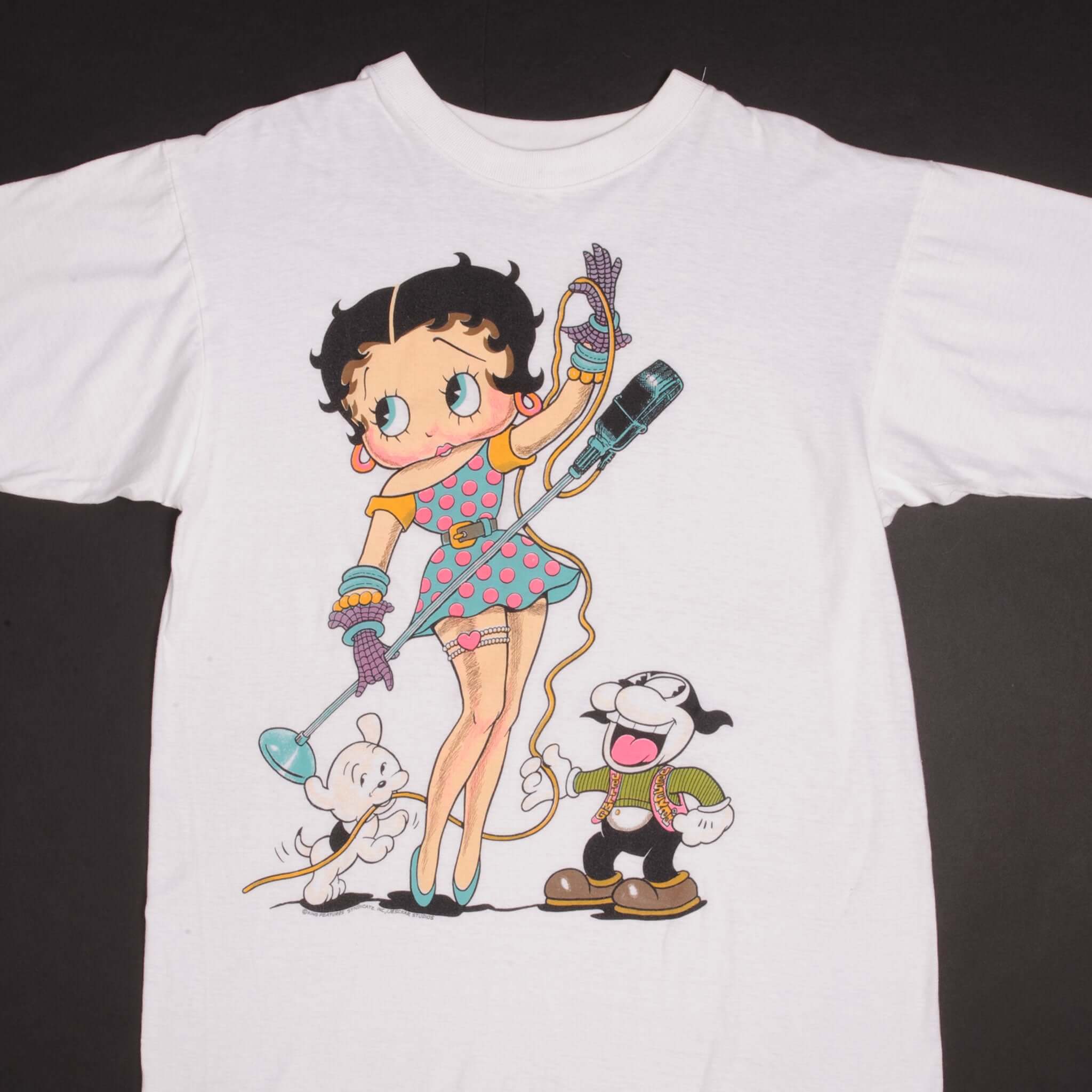 Vintage Betty Boop Singer Tee Shirt 1990s Size Large With Single Stitch Sleeves