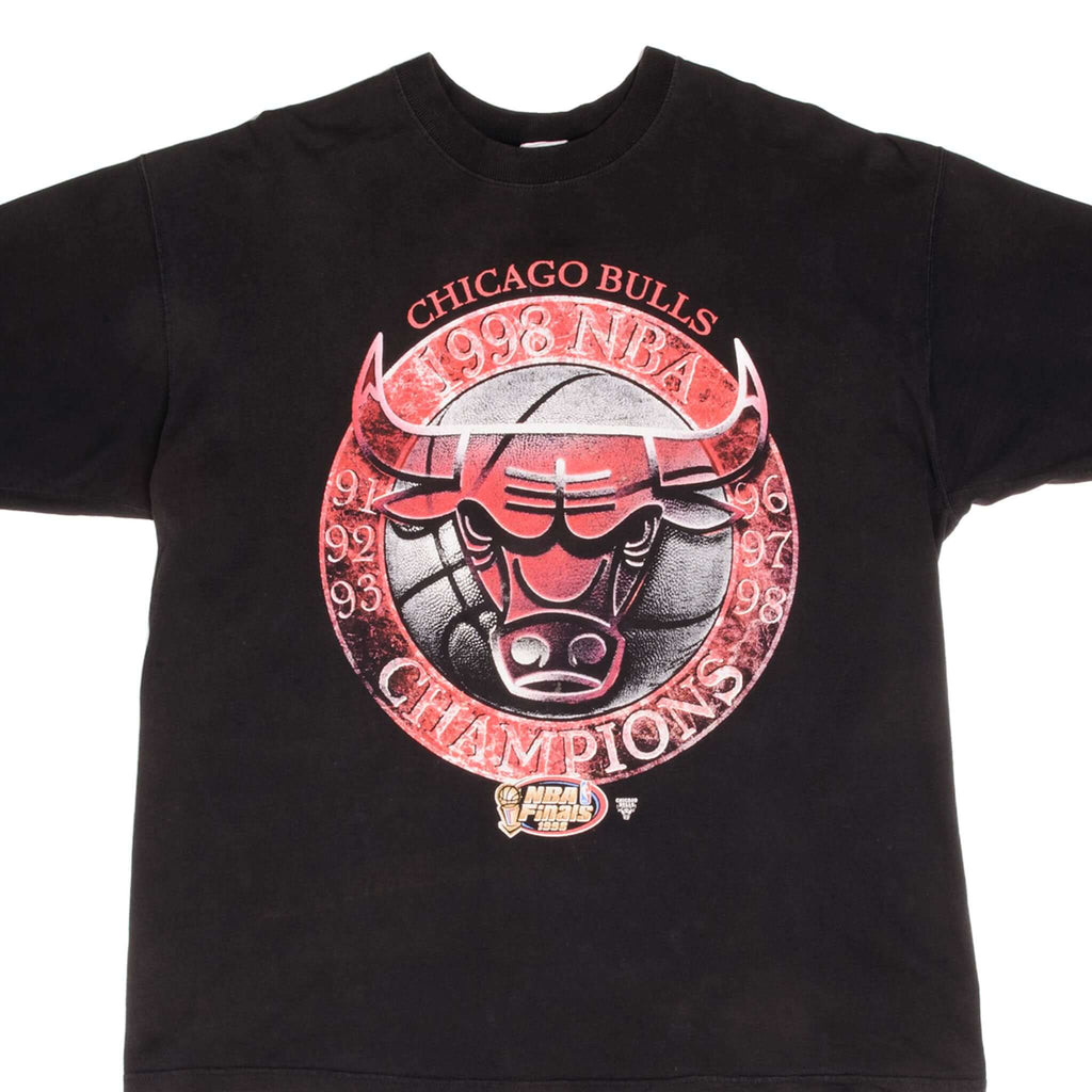 Vintage Starter NBA Chicago Bulls Champions Tee Shirt 1998 Size XL